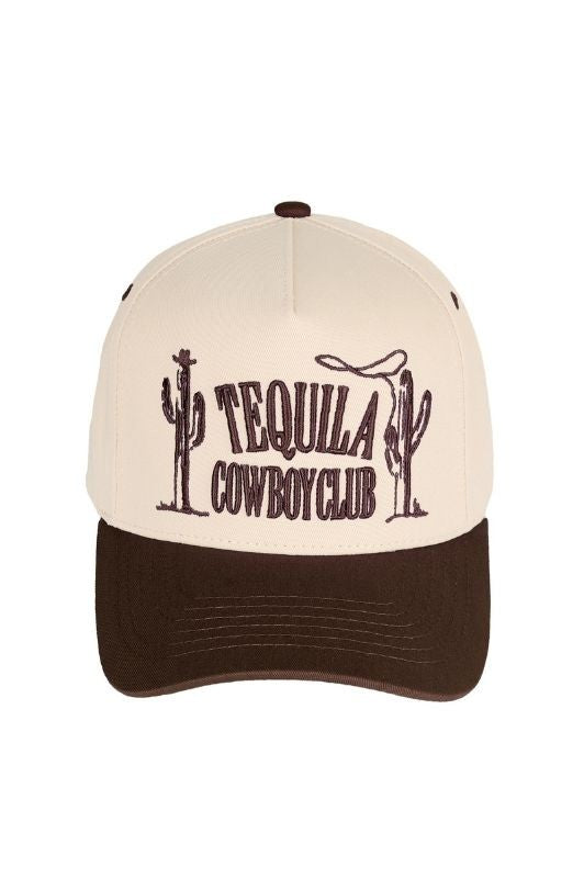 TEQUILA COWBOY CLUB TRUCKER HAT - BROWN