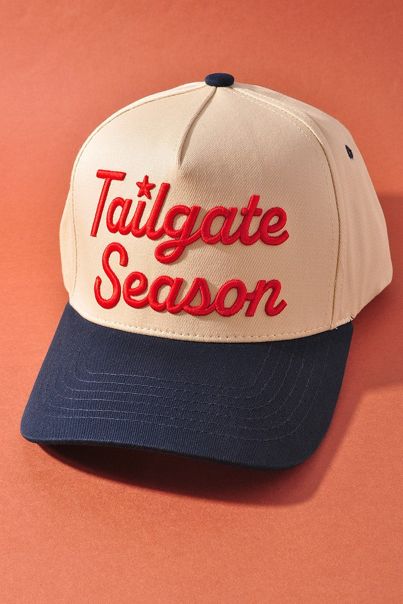 TAILGATE SEASON TRUCKER HAT - NAVY/RED