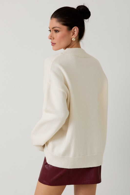 CHERRY MARTINI GRAPHIC SWEATER - CREAM
