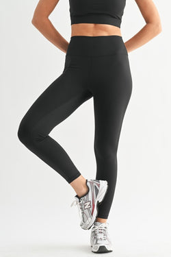 FLEXFORM FOLDOVER HIGH WAIST LEGGINGS - BLACK