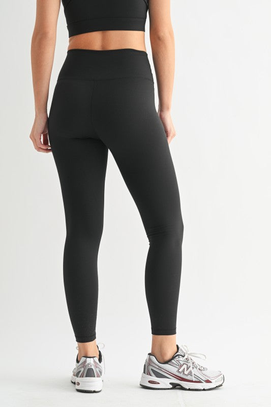 FLEXFORM FOLDOVER HIGH WAIST LEGGINGS - BLACK