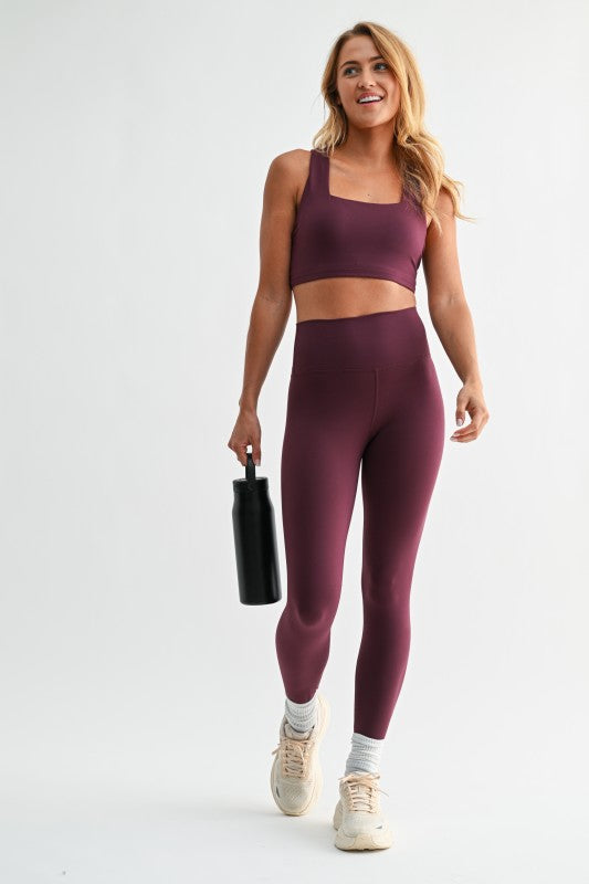 CLOUD LIGHT CONTOUR LEGGINGS - DARK PLUM