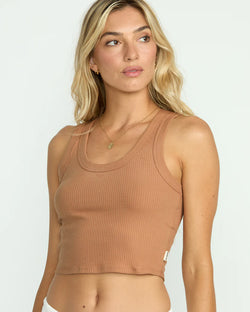 BILLABONG RERUN TANK - ROSE BROWN