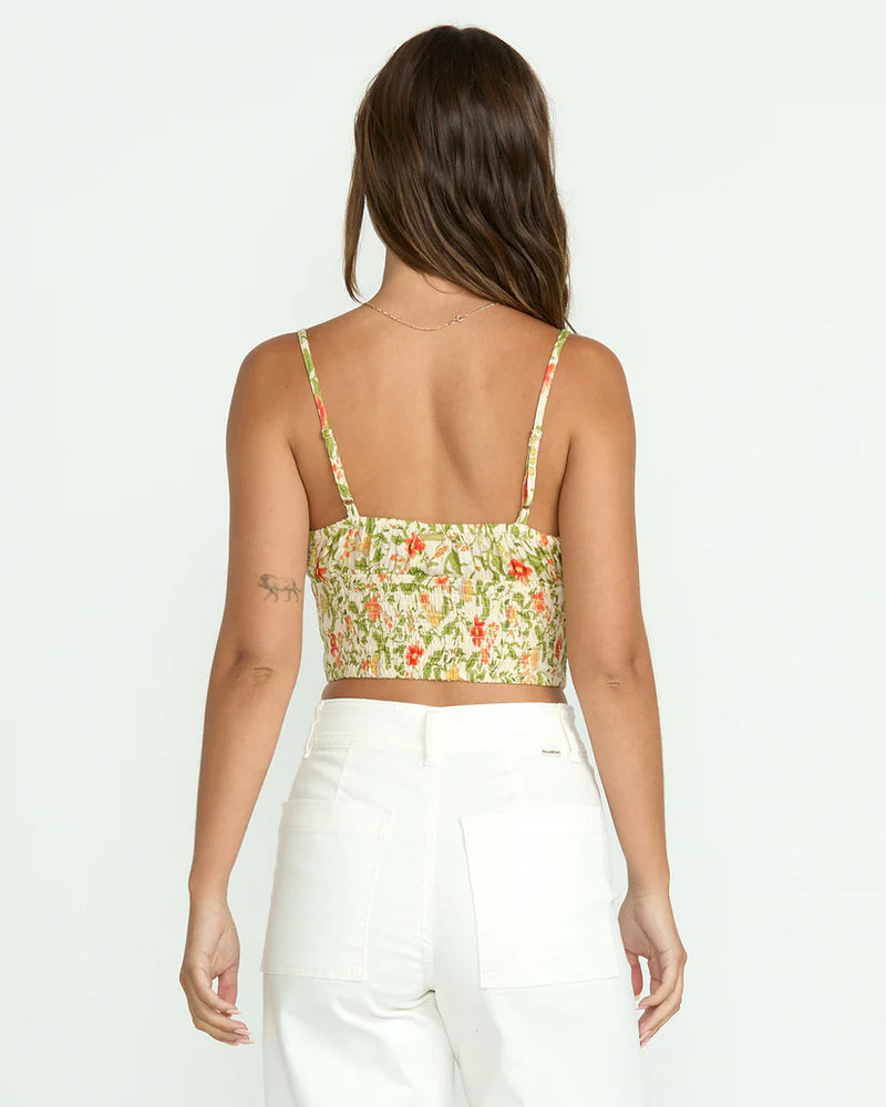 BILLABONG SUMMER BABE WOVEN CAMI - CREAM MULTI