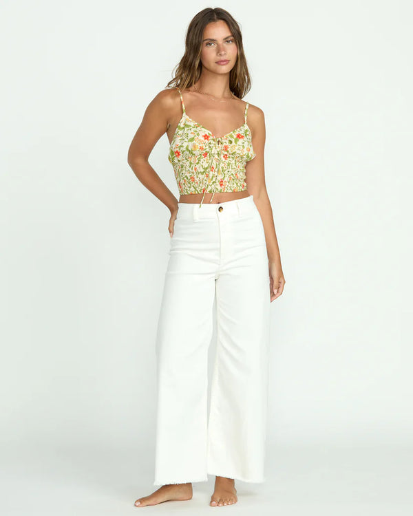 BILLABONG SUMMER BABE WOVEN CAMI - CREAM MULTI