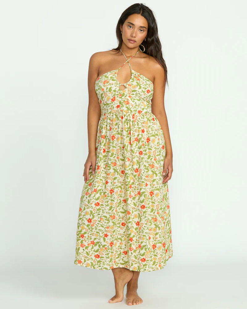 BILLABONG IN YOUR HEART MIDI DRESS - CREAM MULTI