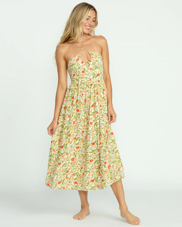 BILLABONG IN YOUR HEART MIDI DRESS - CREAM MULTI
