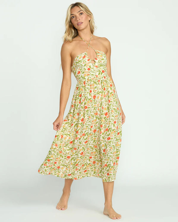 BILLABONG IN YOUR HEART MIDI DRESS - CREAM MULTI