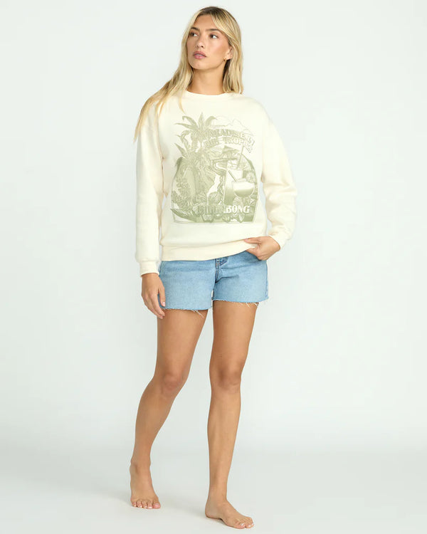BILLABONG PARADISE AWAITS CREWNECK SWEATSHIRT - WHITECAP