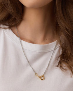 GORJANA POWER GEMSTONE LONG BEADED NECKLACE - 18K GOLD LABRADORITE/BALANCE