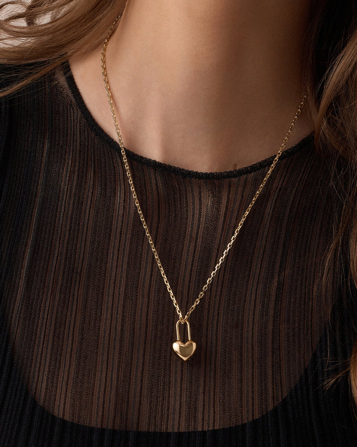 GORJANA HEART PADLOCK CHARM - GOLD