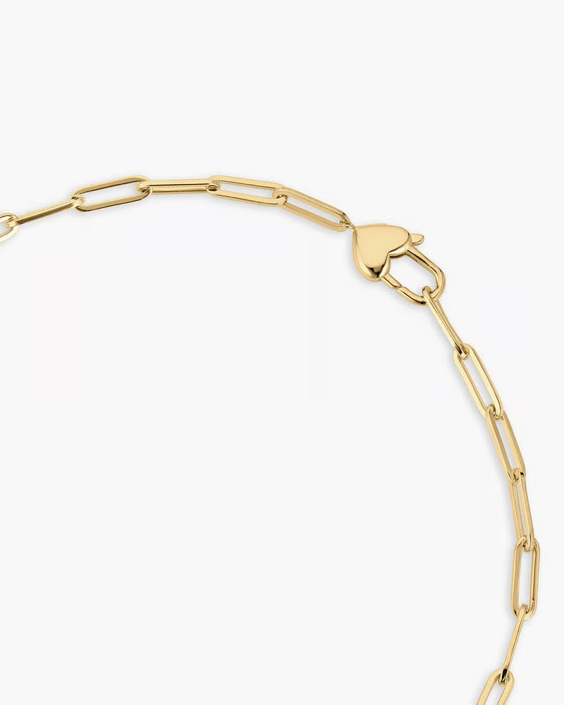 GORJANA HEART PADLOCK NECKLACE - GOLD
