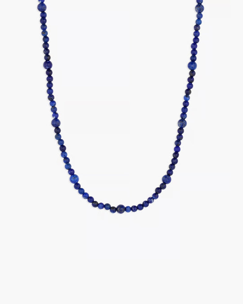 GORJANA POWER GEMSTONE NECKLACE - 18K GOLD PLATED/LAPIS/WISDOM