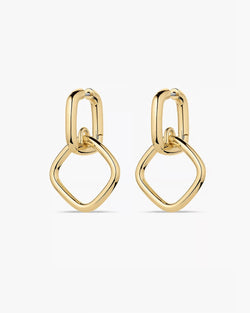 GORJANA CHARLIE DROP HOOPS - GOLD