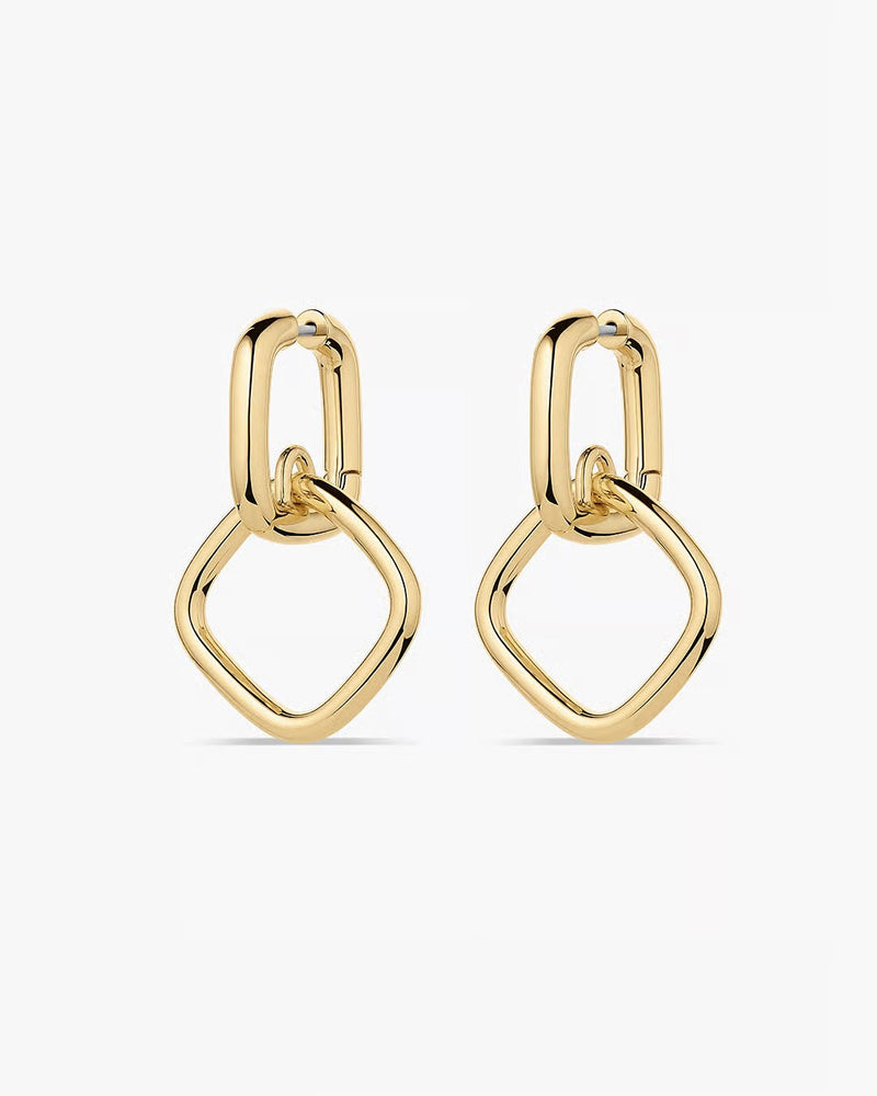 GORJANA CHARLIE DROP HOOPS - GOLD