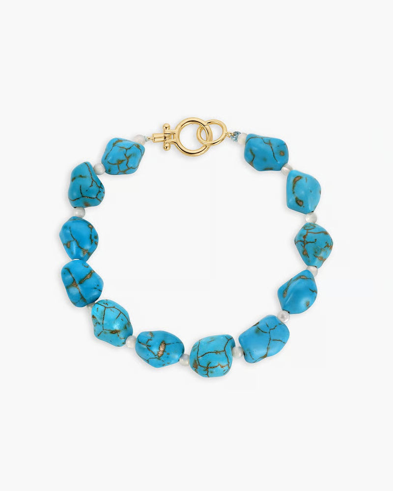GORJANA  TURQUOISE COVE BRACELET - GOLD