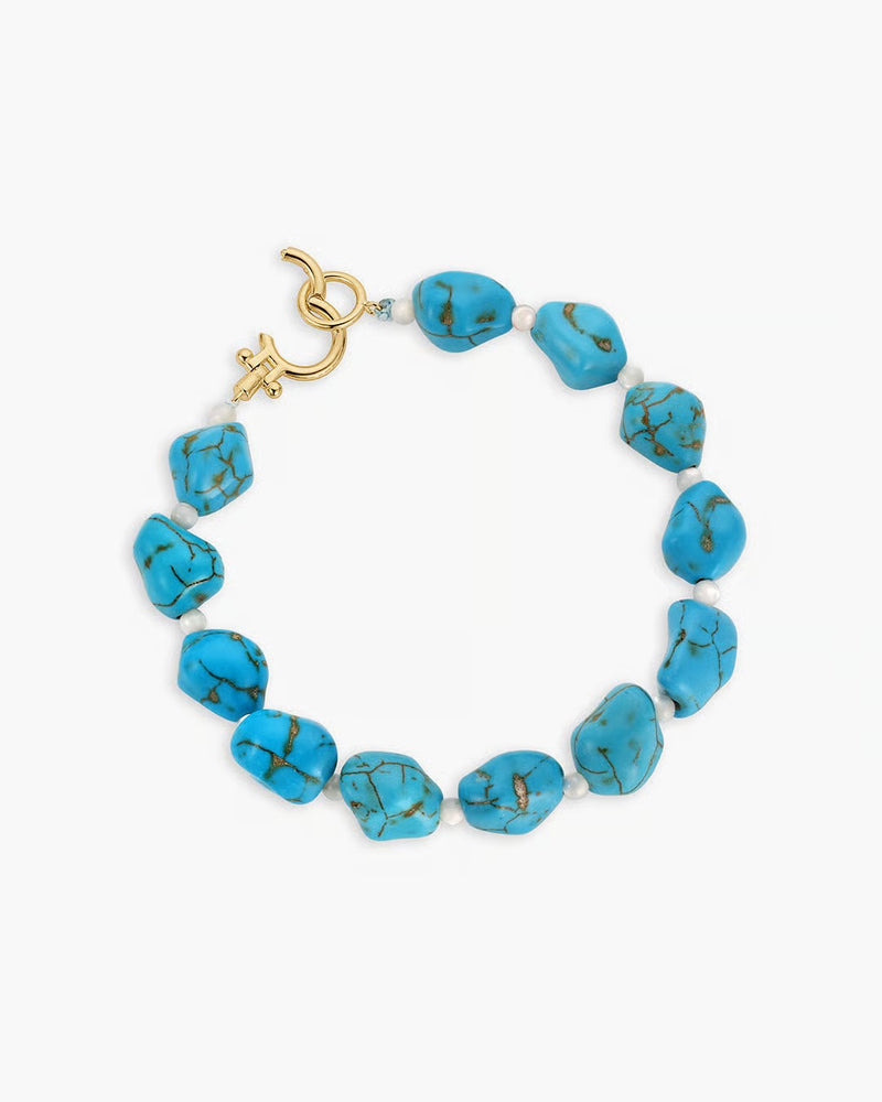 GORJANA  TURQUOISE COVE BRACELET - GOLD