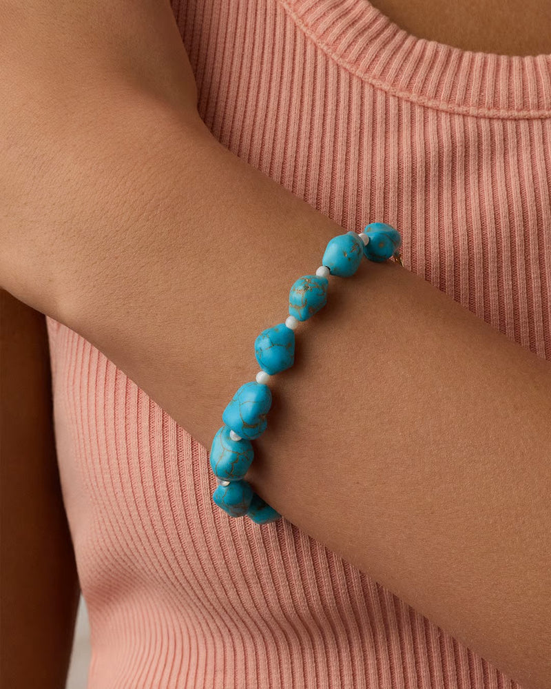 GORJANA  TURQUOISE COVE BRACELET - GOLD