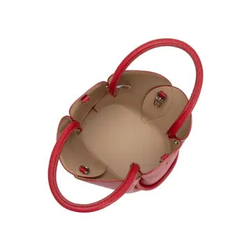 TULIP RECYCLED VEGAN TOP HANDLE BAG - RED