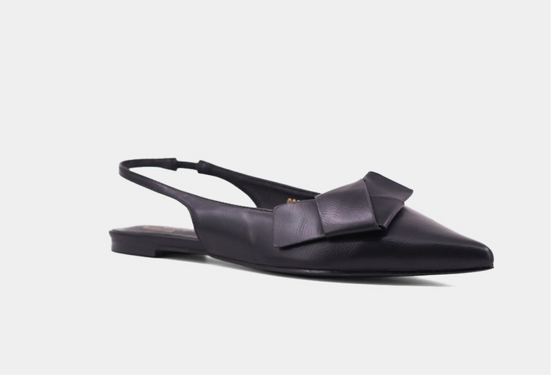 AUDREY SLINGBACK FLATS - BLACK