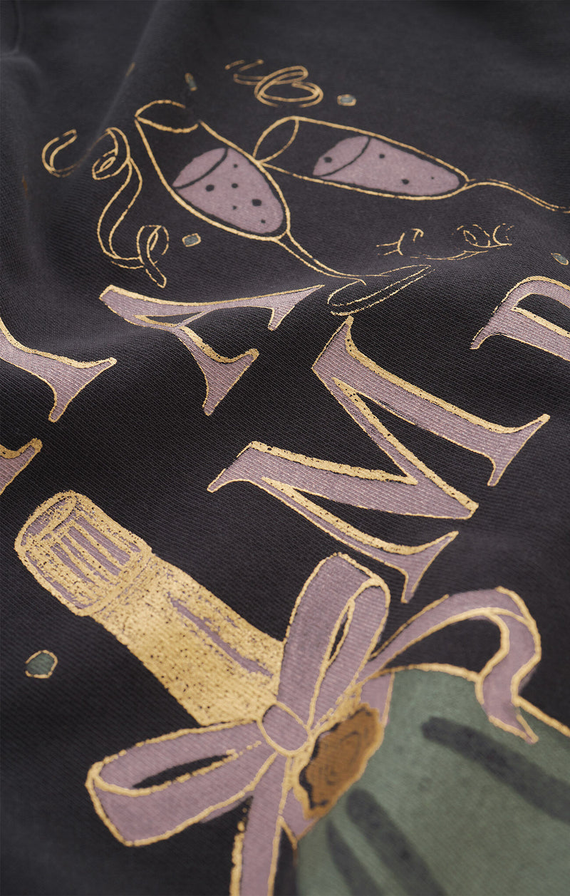 Z SUPPLY CELEBRATE SUNDAY SWEATSHIRT - BLACK SAND