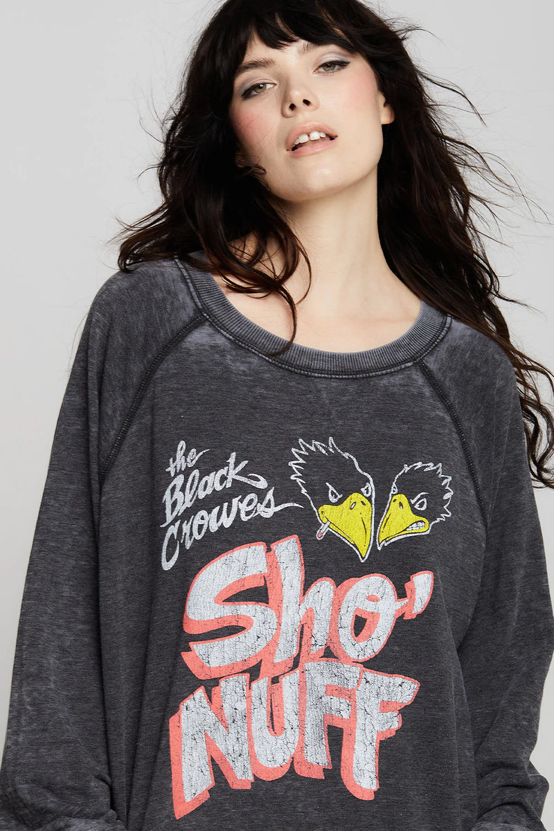 RECYCLED KARMA THE BLACK CROWES SWEATSHIRT - BLACK
