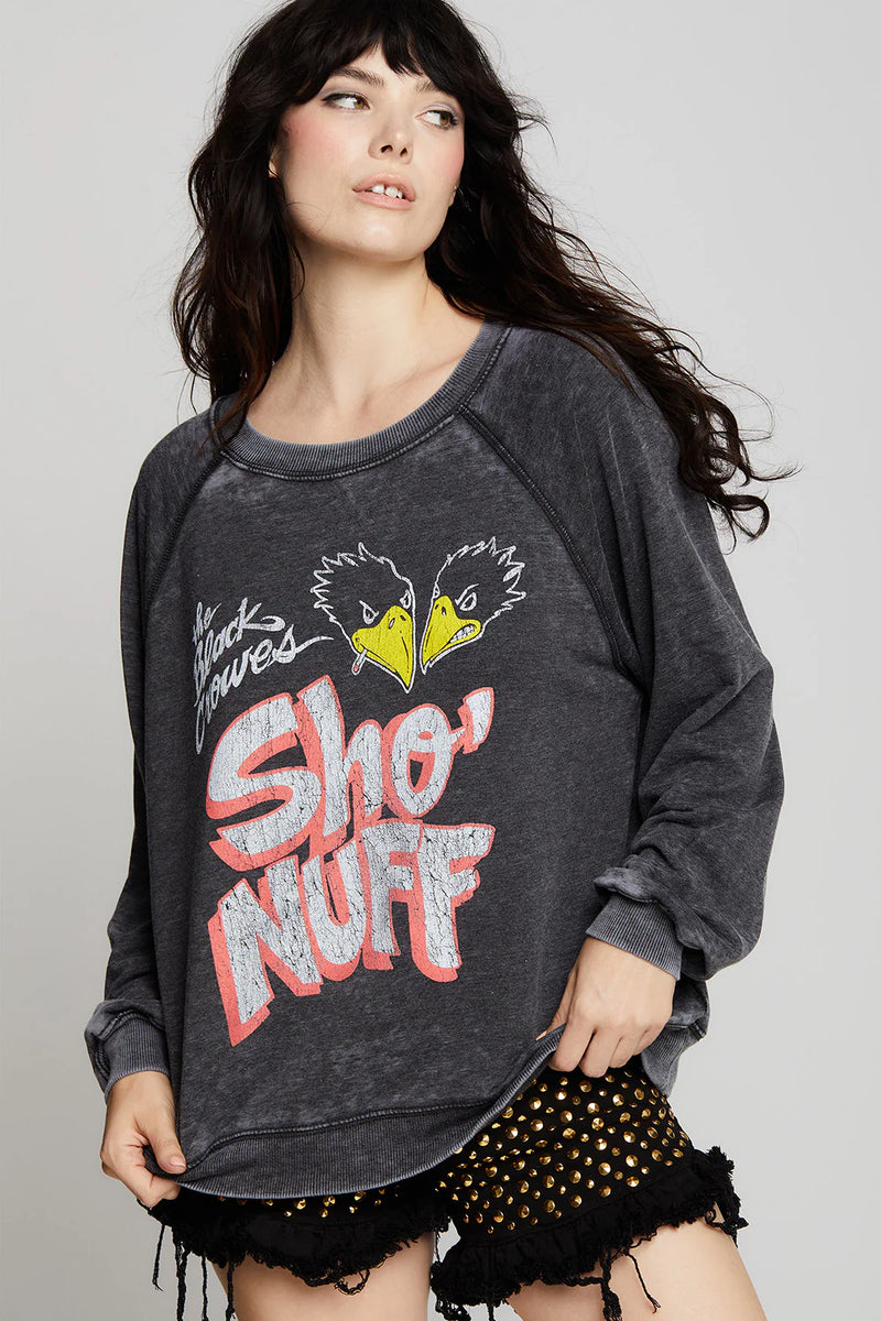 RECYCLED KARMA THE BLACK CROWES SWEATSHIRT - BLACK
