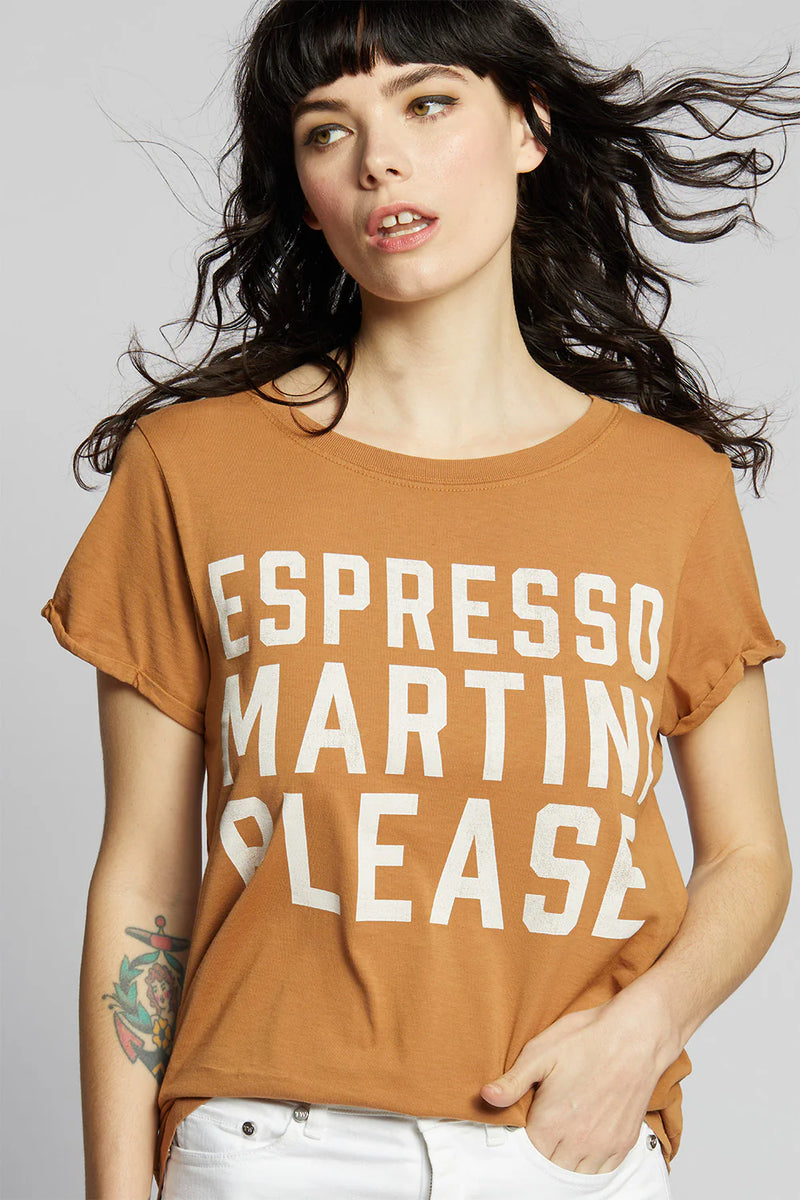 RECYCLED KARMA ESPRESSO MARTINI PLEASE TEE - ESPRESSO