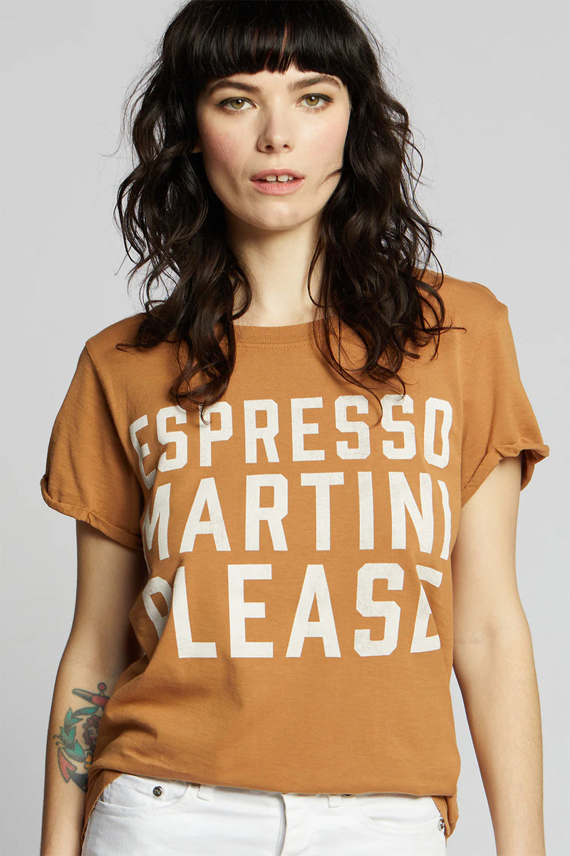RECYCLED KARMA ESPRESSO MARTINI PLEASE TEE - ESPRESSO
