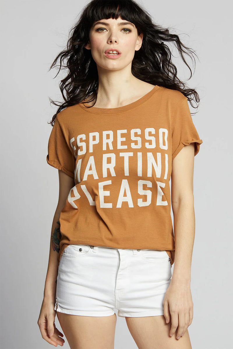 RECYCLED KARMA ESPRESSO MARTINI PLEASE TEE - ESPRESSO