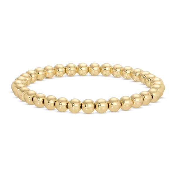 LARGE BEAD STRETCH BRACELET - GOLD