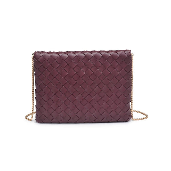 WOVEN CLUTCH - WINE