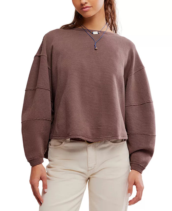 FREE PEOPLE TOTAL ECLIPSE TEE - FRENCH CHOCOLATE