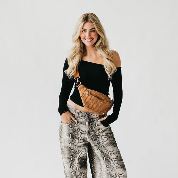 SUSIE SUEDE BUM BAG - CAMEL