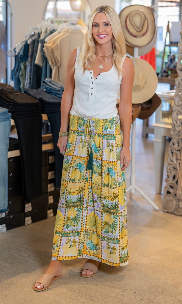 TROPICAL BREEZE MAXI SKIRT - TROPICAL SUN