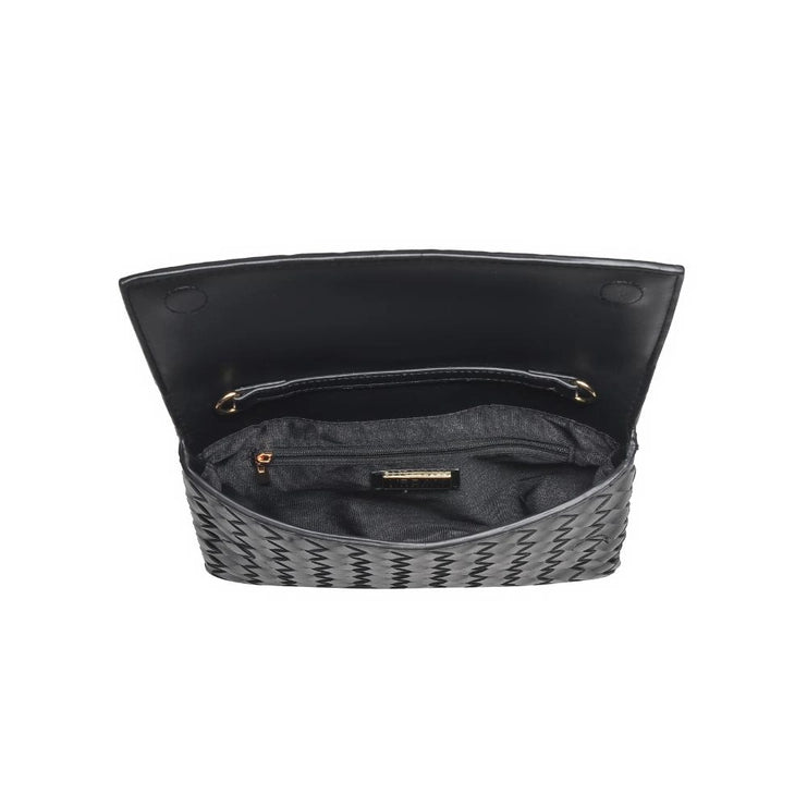 WOVEN CLUTCH - BLACK