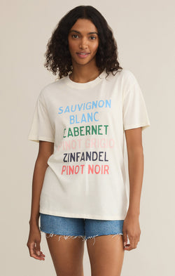 Z SUPPLY VINO BOYFRIEND TEE - SEA SALT