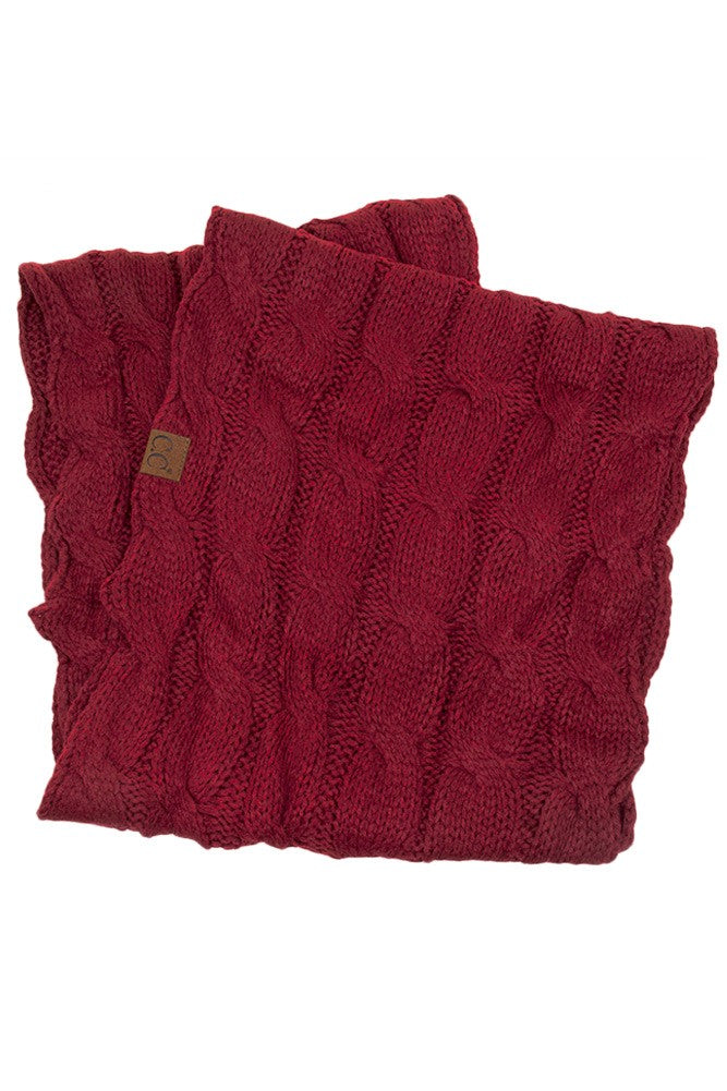 KNIT INFINITY SCARF - RED