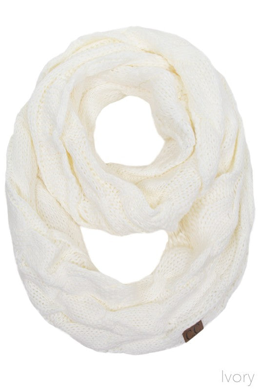 KNIT INFINITY SCARF - IVORY