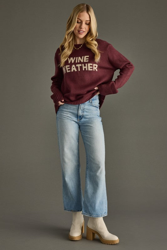 WINE WEATHER SWEATER - WINE