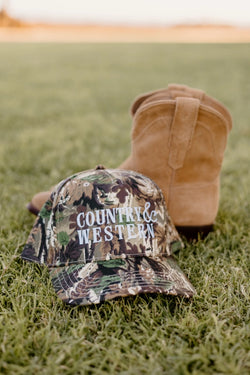 COUNTRY & WESTERN TRUCKER HAT - VINTAGE CAMO