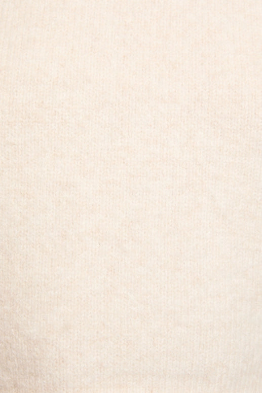 SHORT SLEEVE CROPPED SWEATER TOP - CREAM