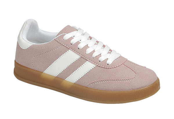 DOUBLE SIDE STRIPE SNEAKERS - PINK/WHITE