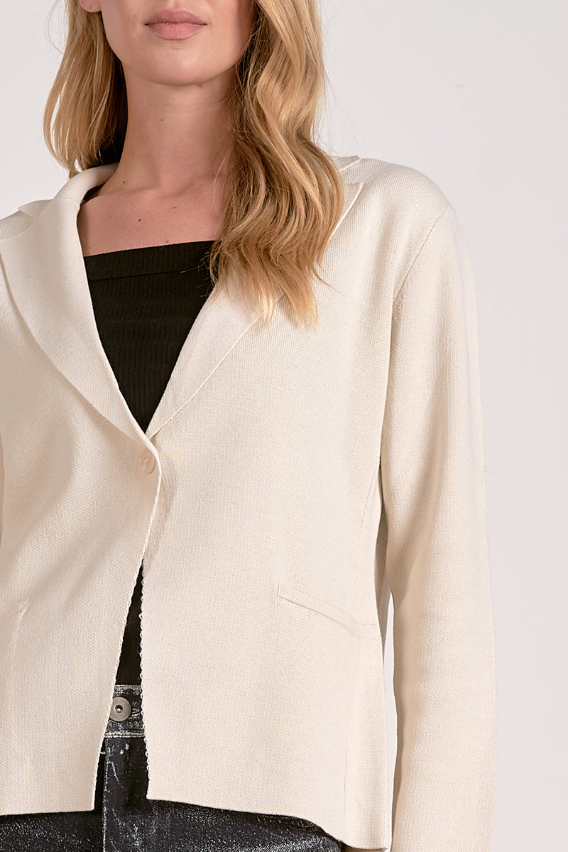 ELAN KNIT BLAZER - OFF WHITE