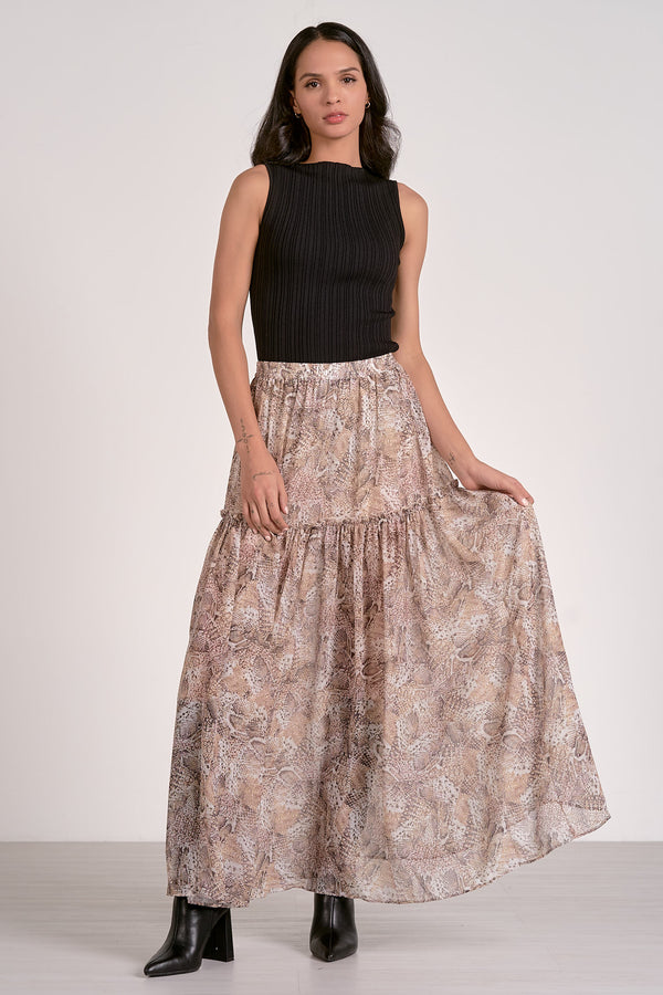 ELAN TIANA RIBBED TANK TOP - BLACK