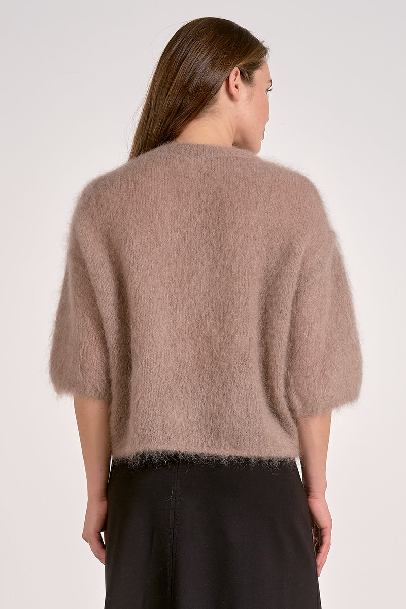 ELAN WOOL & MOHAIR BLEND SWEATER - MOCHA
