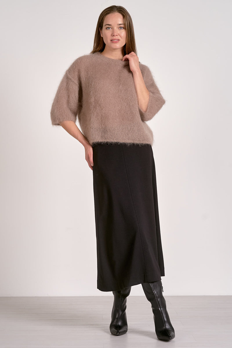 ELAN WOOL & MOHAIR BLEND SWEATER - MOCHA