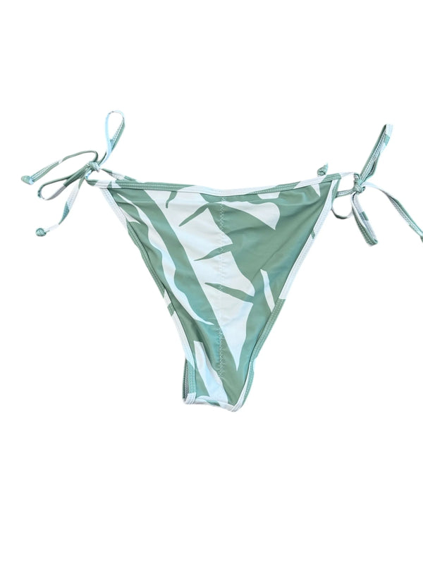 SAGE LEAF PRINT BIKINI BOTTOM - IVORY/SAGE
