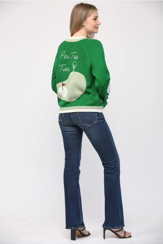 GOLD PATCH SWEATER - FIELD GREEN