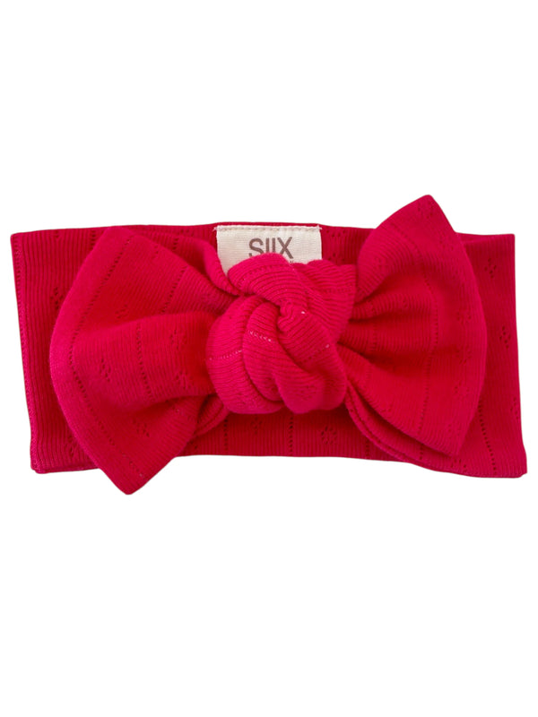 ORGANIC POINTELLE BOW - RED
